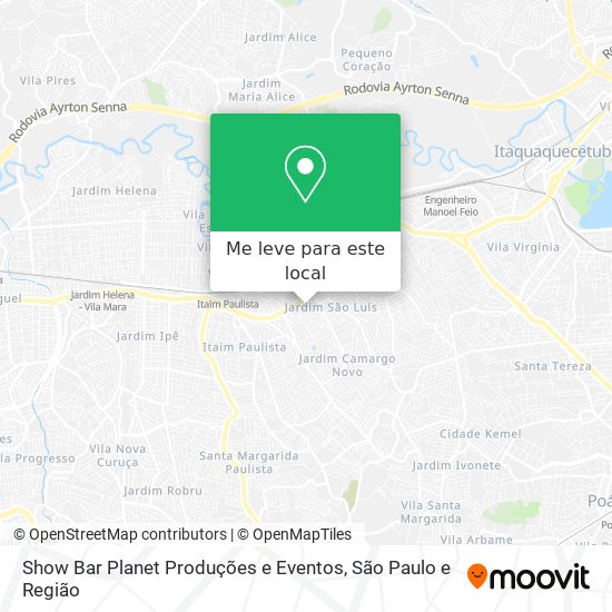 Show Bar Planet Produções e Eventos mapa