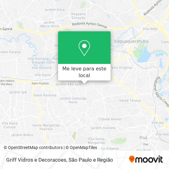 Griff Vidros e Decoracoes mapa