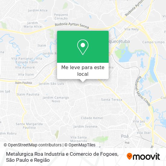 Metalurgica Roa Industria e Comercio de Fogoes mapa