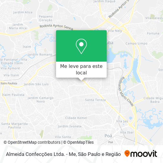 Almeida Confecções Ltda. - Me mapa