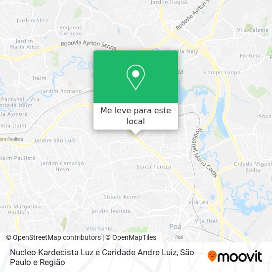 Nucleo Kardecista Luz e Caridade Andre Luiz mapa