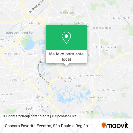 Chácara Favorita Eventos mapa