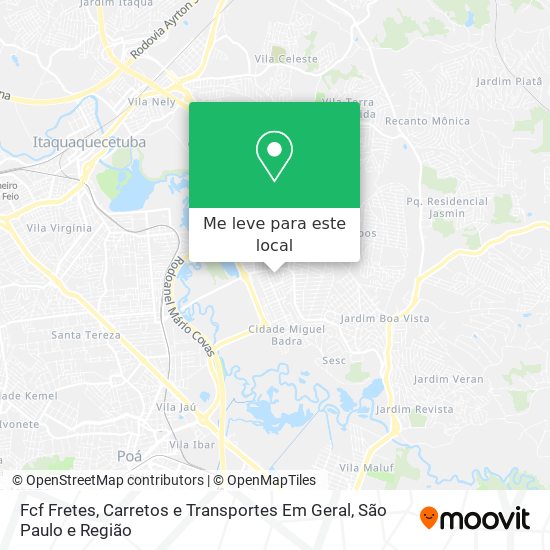 Fcf Fretes, Carretos e Transportes Em Geral mapa