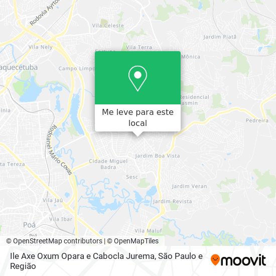 Ile Axe Oxum Opara e Cabocla Jurema mapa
