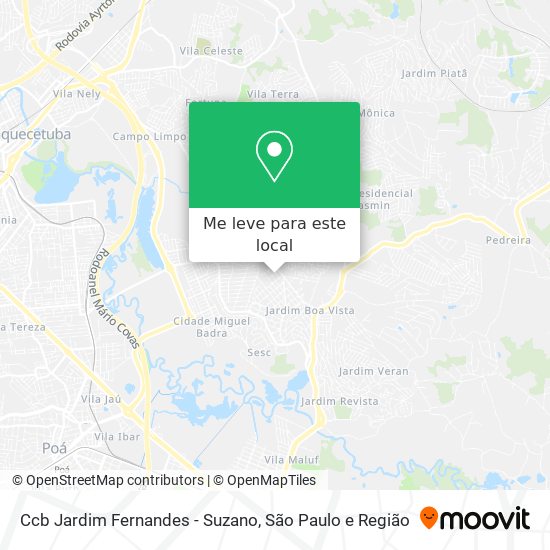Ccb Jardim Fernandes - Suzano mapa