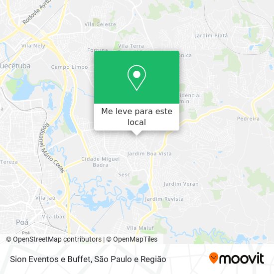 Sion Eventos e Buffet mapa