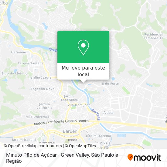 Minuto Pão de Açúcar - Green Valley mapa
