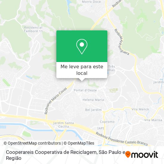 Cooperareis Cooperativa de Reciclagem mapa