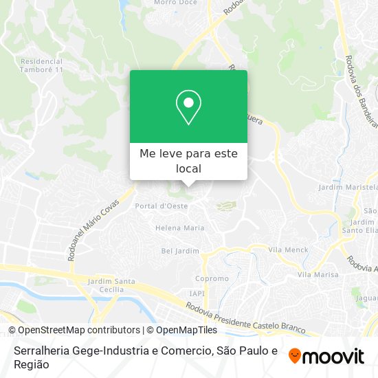 Serralheria Gege-Industria e Comercio mapa