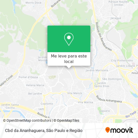 Cbd da Ananhaguera mapa