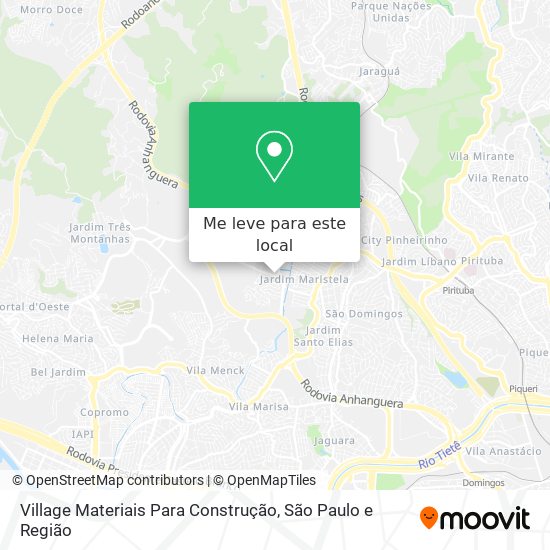 Village Materiais Para Construção mapa