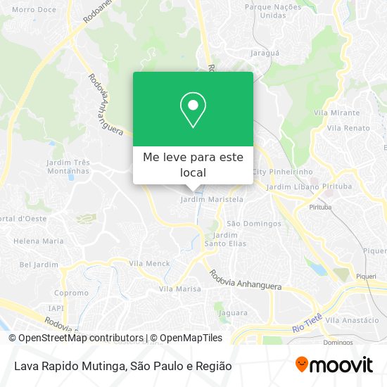 Lava Rapido Mutinga mapa