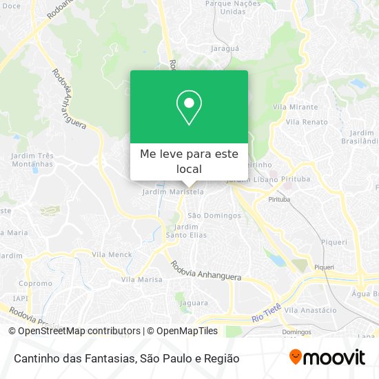 Cantinho das Fantasias mapa