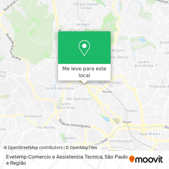 Evetemp-Comercio e Assistencia Tecnica mapa