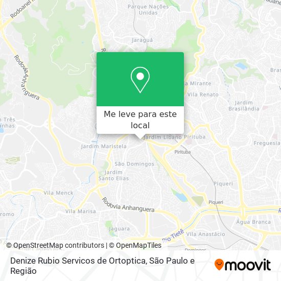 Denize Rubio Servicos de Ortoptica mapa