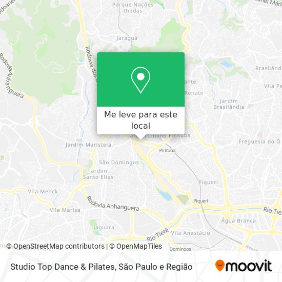 Studio Top Dance & Pilates mapa
