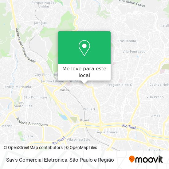 Sav's Comercial Eletronica mapa