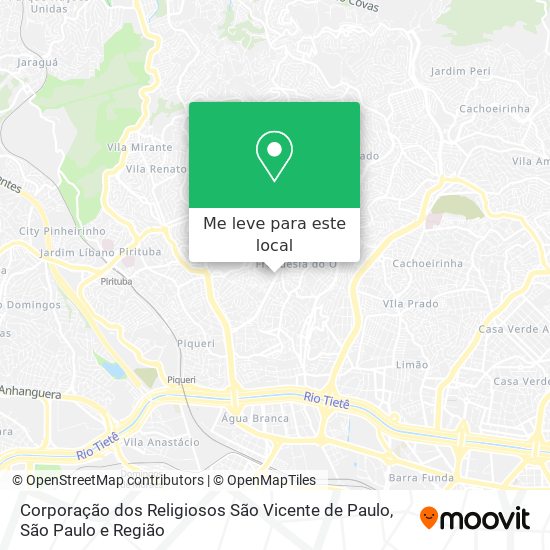Corporação dos Religiosos São Vicente de Paulo mapa