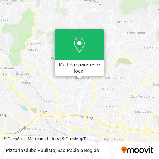 Pizzaria Clube Paulista mapa