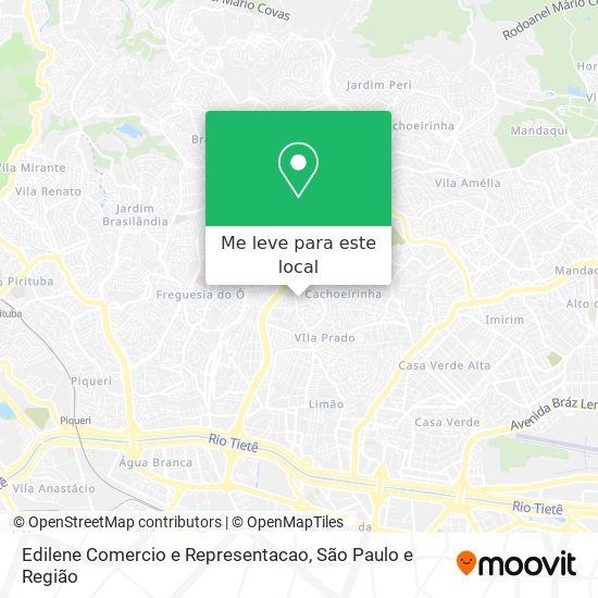 Edilene Comercio e Representacao mapa