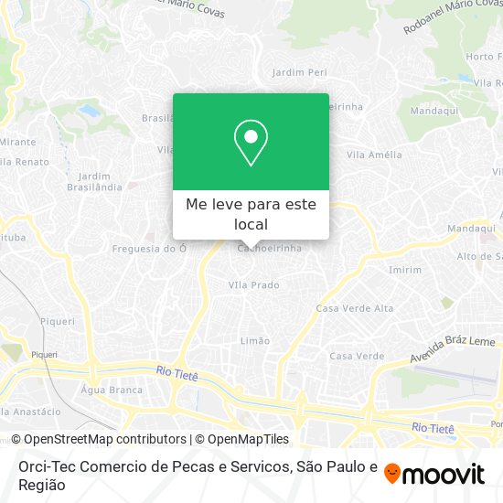 Orci-Tec Comercio de Pecas e Servicos mapa