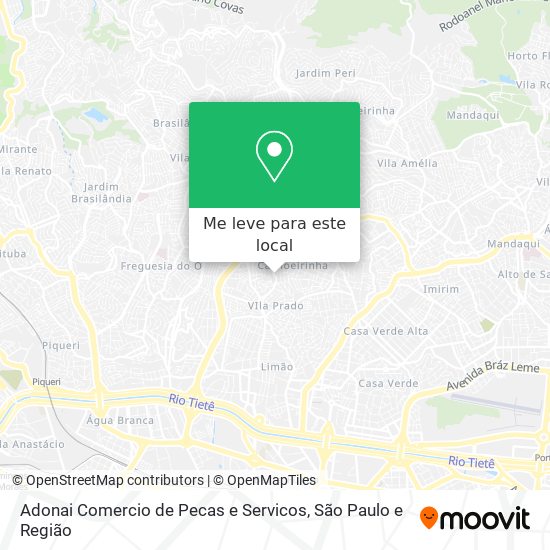 Adonai Comercio de Pecas e Servicos mapa