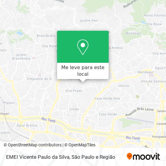 EMEI Vicente Paulo da Silva mapa