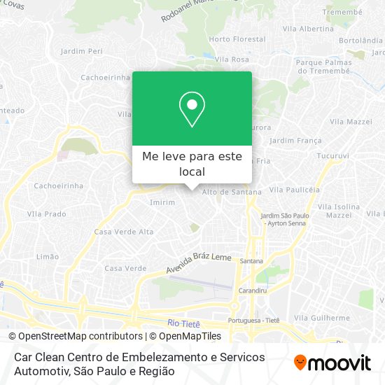 Car Clean Centro de Embelezamento e Servicos Automotiv mapa