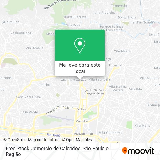 Free Stock Comercio de Calcados mapa