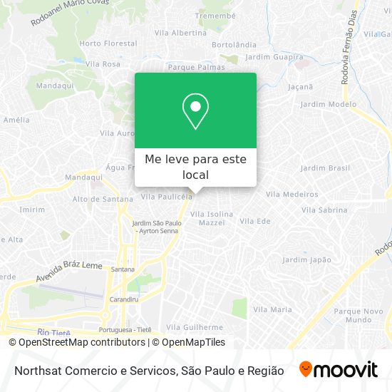 Northsat Comercio e Servicos mapa