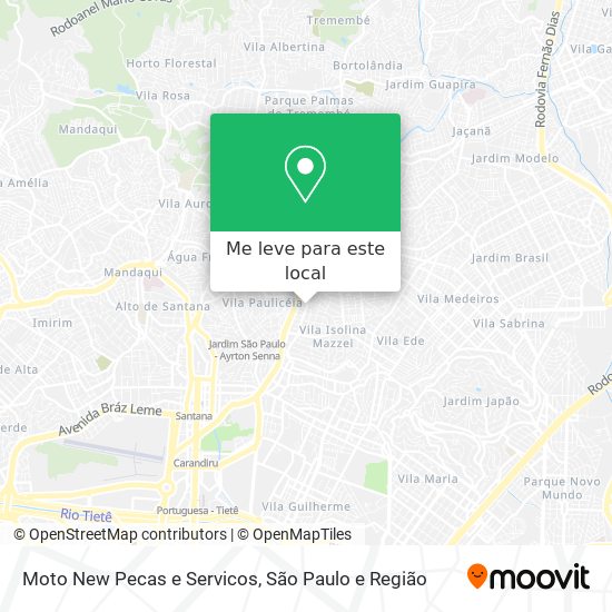 Moto New Pecas e Servicos mapa