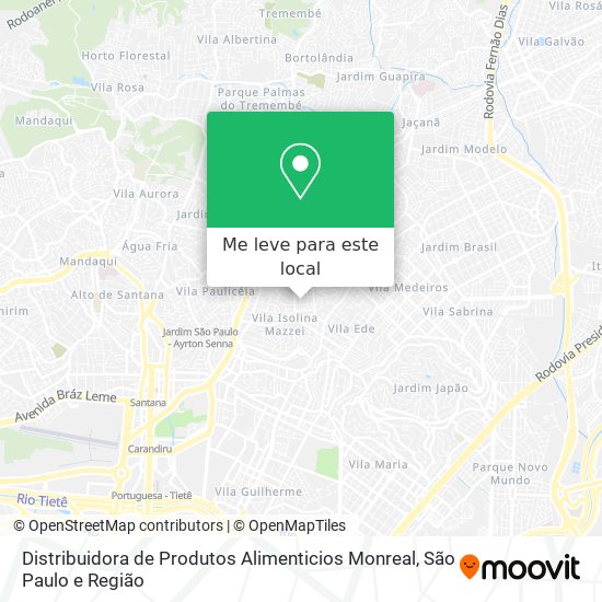 Distribuidora de Produtos Alimenticios Monreal mapa