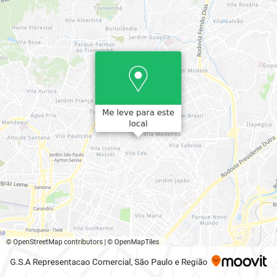 G.S.A Representacao Comercial mapa