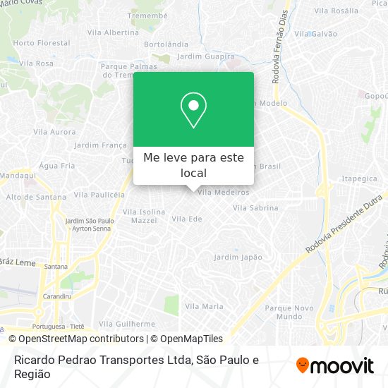 Ricardo Pedrao Transportes Ltda mapa