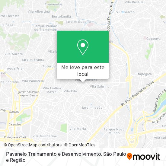 Pavanelo Treinamento e Desenvolvimento mapa