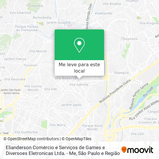 Elianderson Comércio e Serviços de Games e Diversoes Eletronicas Ltda. - Me mapa