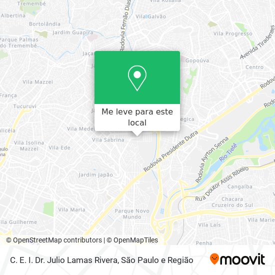 C. E. I. Dr. Julio Lamas Rivera mapa