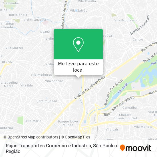 Rajan Transportes Comercio e Industria mapa