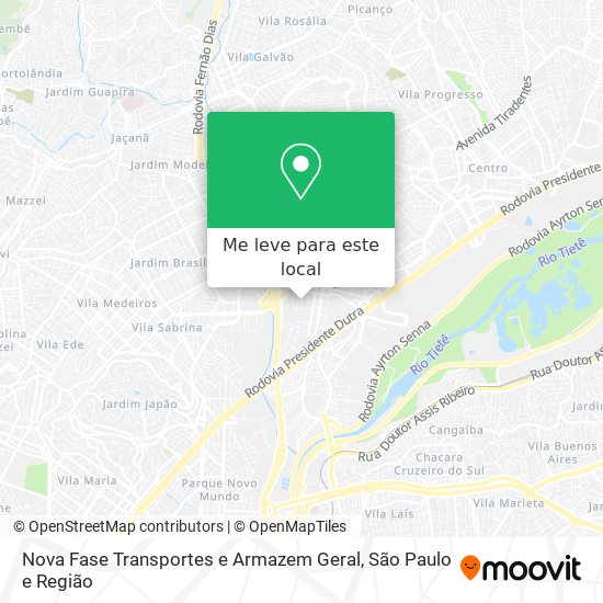 Nova Fase Transportes e Armazem Geral mapa