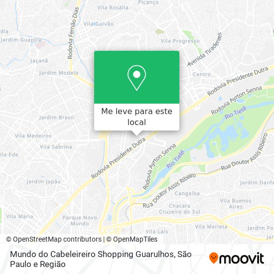 Mundo do Cabeleireiro Shopping Guarulhos mapa