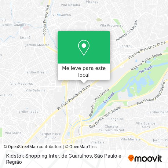 Kidstok Shopping Inter. de Guarulhos mapa