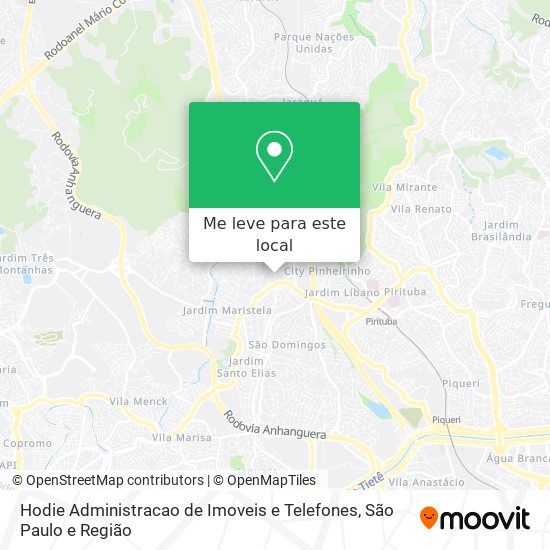 Hodie Administracao de Imoveis e Telefones mapa