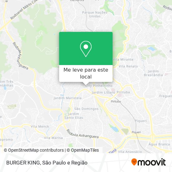 BURGER KING mapa