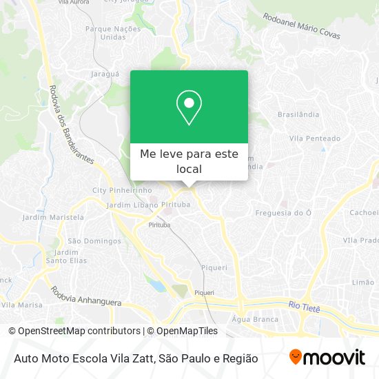 Auto Moto Escola Vila Zatt mapa