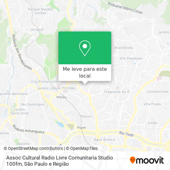 Assoc Cultural Radio Livre Comunitaria Studio 100fm mapa