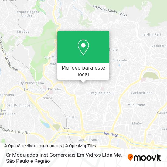 Sr Modulados Inst Comerciais Em Vidros Ltda Me mapa