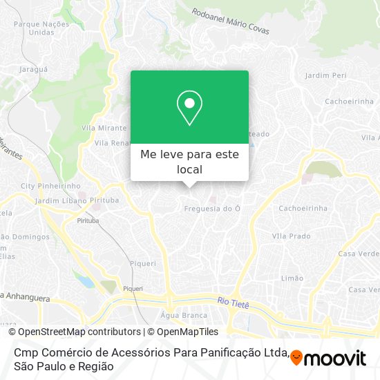 Cmp Comércio de Acessórios Para Panificação Ltda mapa