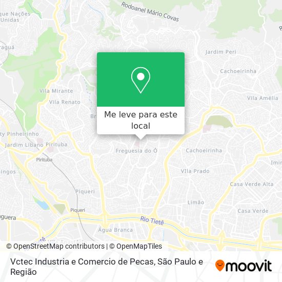 Vctec Industria e Comercio de Pecas mapa