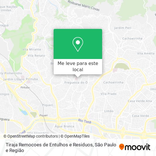 Tiraja Remocoes de Entulhos e Residuos mapa