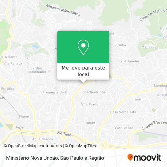 Ministerio Nova Uncao mapa